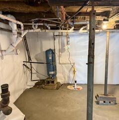 Basement Waterproofing Project in New Sharon, Maine