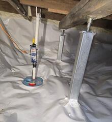 Installing Support Posts in Jonesport, Maine
