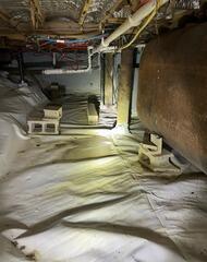 Additional Support Posts in Orono, Maine Crawl Space