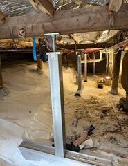 Additional Support Posts in Orono, Maine Crawl Space