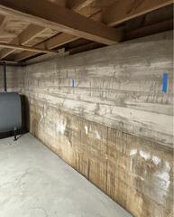 Bowing Foundation Wall Repair in Springfield, Maine