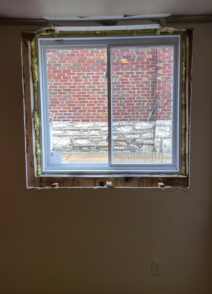 Woods Basement Systems, Inc. Before & After Photo Set St. Louis Home has Egress Window Installed