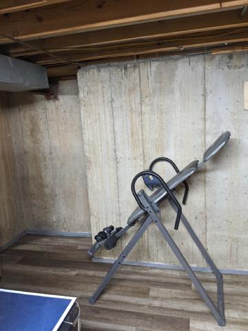 Basement Finishing with EverLast Basement Wall Panels - Before Photo