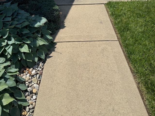 Sinking Sidewalk Leveled in O'Fallon, IL - Before Photo