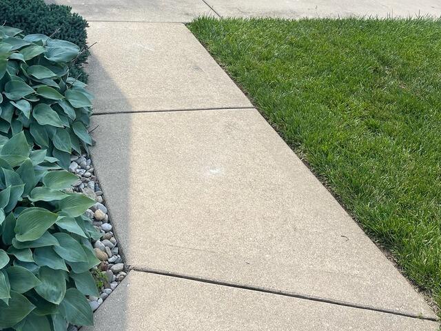 Sinking Sidewalk Leveled in O'Fallon, IL - After Photo