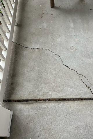 Porch Leveled in Chesterfield, MO - Before Photo