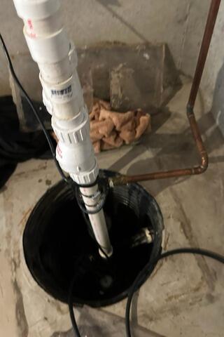 Old Sump Pump Replaced in O'Fallon, IL - Before Photo