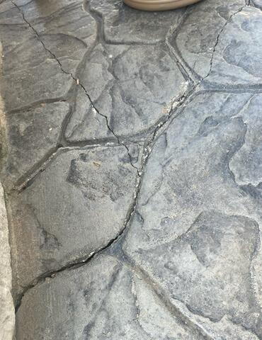 Patio Repair in O'Fallon, IL - Before Photo