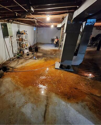 Waterproofing Basement in Granite City, IL - Before Photo