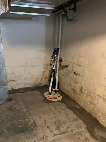 Waterproofed Basement in Champaign, IL - After Photo