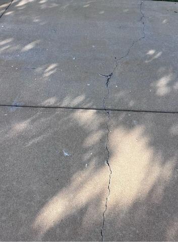Concrete Crack Repair in O'Fallon, MO - Before Photo