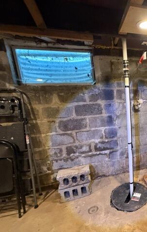 Water Proofing Basement in Mahomet, Illinois - Before Photo