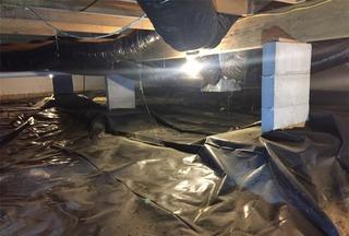 Crawl Space in Troy, Illinois Waterproofed with CleanSpace