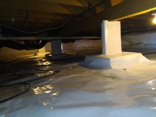 Crawl Space in Troy, Illinois Waterproofed with CleanSpace