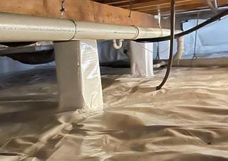 Humid Crawlspace Encapsulated in Champaign, IL