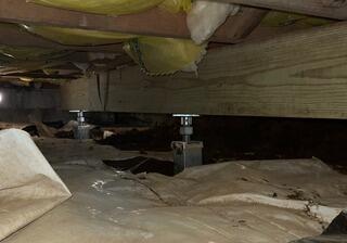 Supporting a Crawlspace in West Frankfort, IL