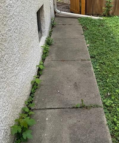 Slab Settlement Lifted in Minneapolis, MN - Before Photo