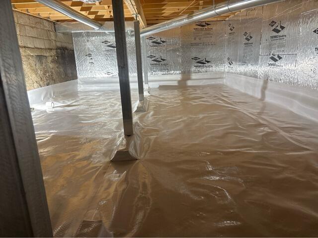 Damp Crawl Space Encapsulated in Alexandria, MN