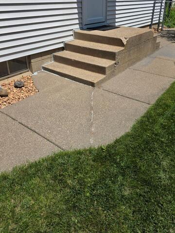 Walkway Sinking Lifted in Hopkins, MN - Before Photo