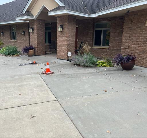 Sunken Driveway Lifted in Mayer, MN - Before Photo