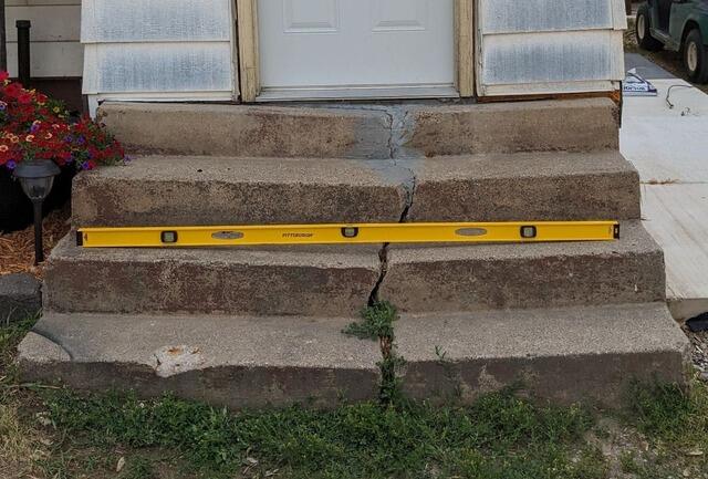 Cracked Step Repair in Richmond, MN