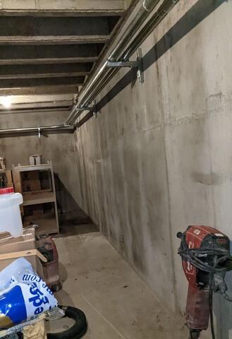 Leaking Basement Wall Waterproofed in Austin, MN - Before Photo