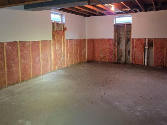 Basement Waterproofing System Installed in Cushing, WI - Before Photo