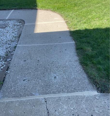 Sinking Walkway Lifted with PolyLevel in Jamestown, ND - After Photo