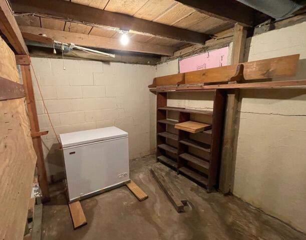 Cracking Foundation Wall in St Paul, MN Stabilized - Before Photo