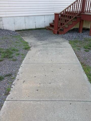 Taylor, WI, Sunken Walkways Lifted - Before Photo