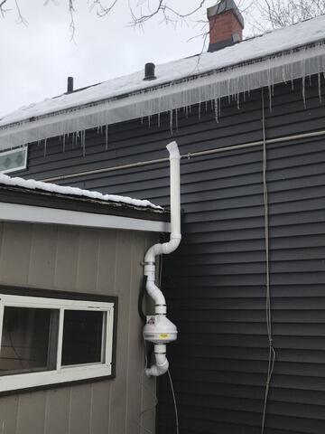 Eau Claire, WI Radon Mitigation System Installation - After Photo