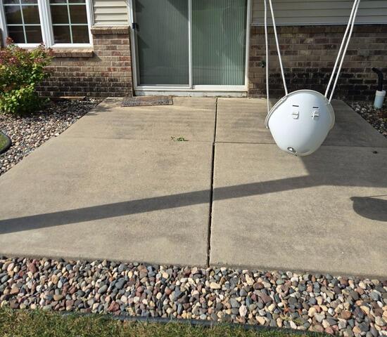 Uneven Porch Leveled in Lakeville, MN - Before Photo