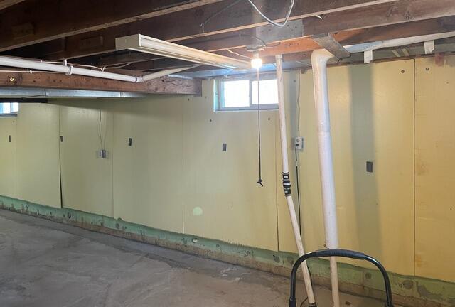 Bowing Wall Repair in Odessa, MN - Before Photo