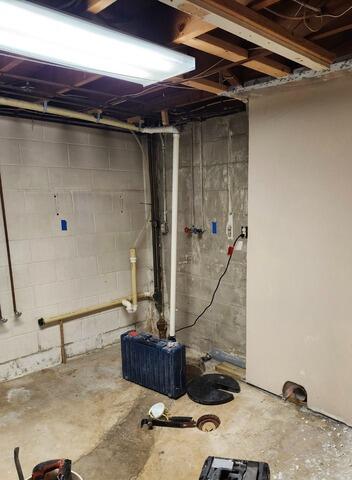 Wet Basement Repair in Stewartville, MN - Before Photo