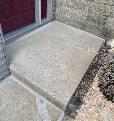 Sinking Front Step Lifted in Saint Charles, MN - After Photo