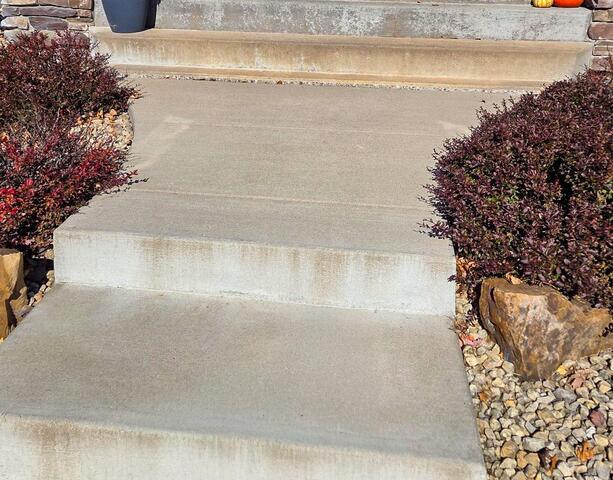 Sunken Steps Saved By Concrete Lifting in Maple Grove, MN - Before Photo