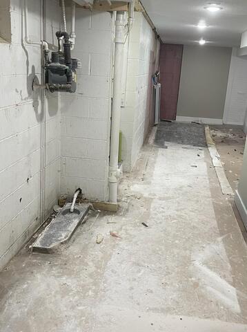 Wet Basement Repair in Hopkins, MN - Before Photo