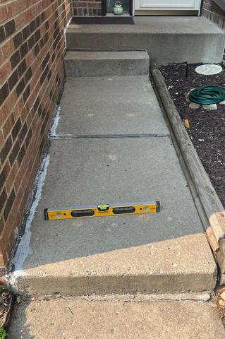 Sinking Walkway Repaired In Golden Valley, MN - Before Photo