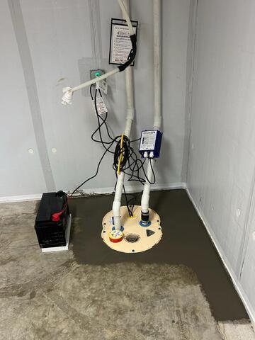 Out-Of-Date Sump Pump Replaced in New Hampton, IA - After Photo