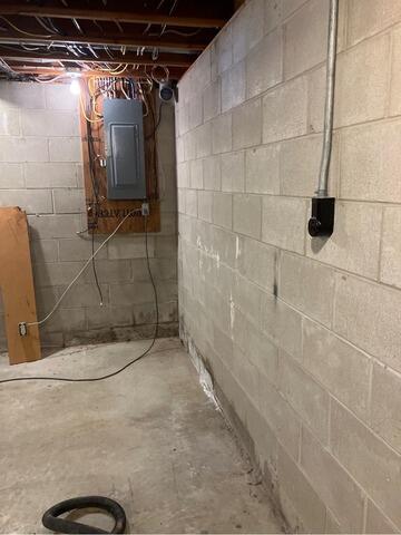 Snow Leaks in Basement Waterproofed in Rochester, MN - Before Photo
