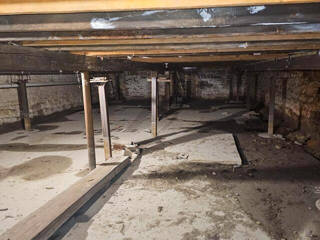 Nerstrand, MN, Basement Waterproofing Completed - Before Photo