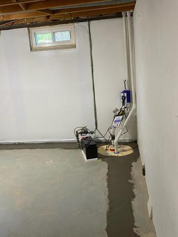 Mason City, IA, Basement Waterproofed & Repaired - After Photo