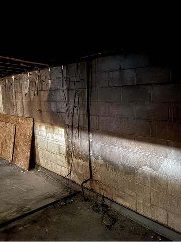 Cracked Foundation Repair in Independence, WI - Before Photo