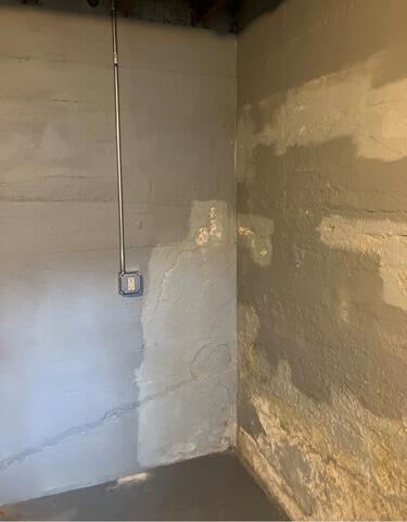 Charles City, IA Basement Waterproofing - Before Photo