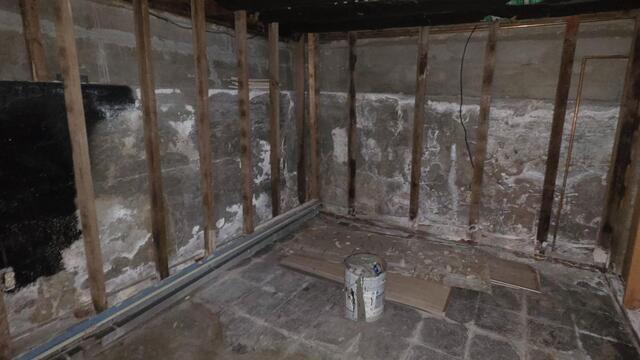 Basement Water Damage Repaired in Belfield, ND - Before Photo