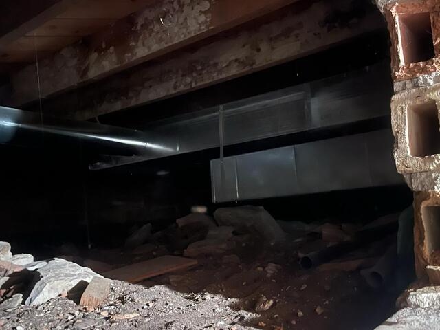 Musty Crawl Space in Clermont, IA, Repaired - Before Photo