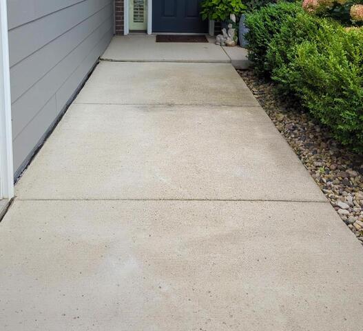 Sinking Walkway Repair in Clear Lake, IA - Before Photo
