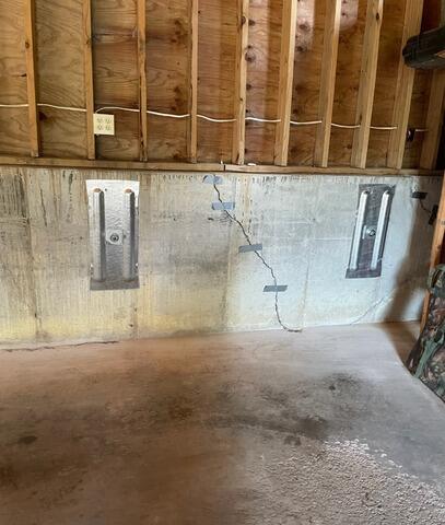 Buckling Garage Foundation Repair in Winona, MN - After Photo
