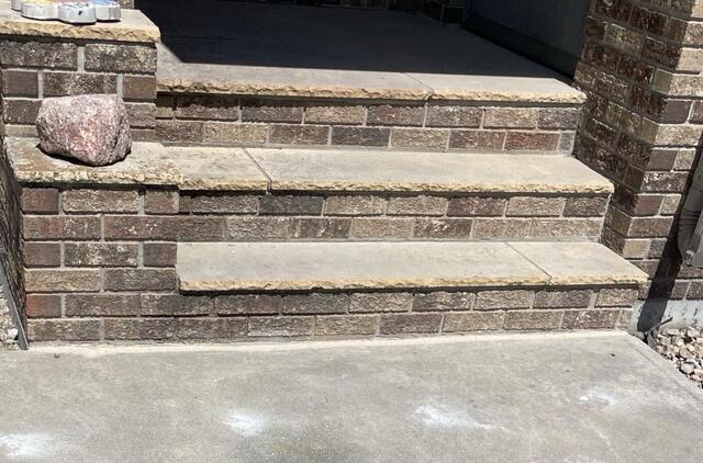 Sinking, Settling Sidewalk Repaired in Buxton, ND - After Photo