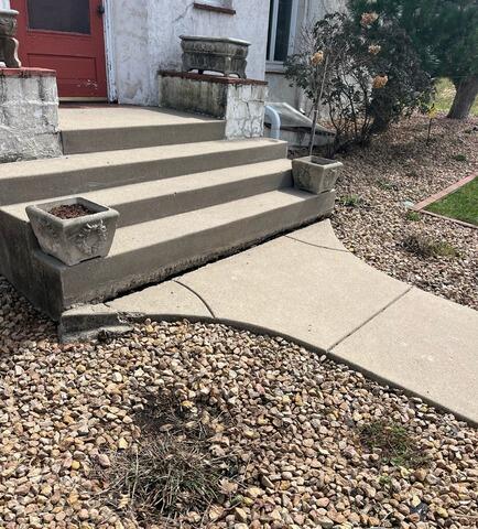 Sunken Concrete in Minneapolis, MN Lifted - Before Photo